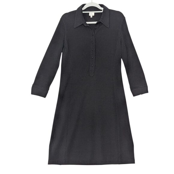 Vintage LL Bean Size 12 100% Wool Long Sleeve Midi Shirt Dress Collared READ! - Picture 1 of 9